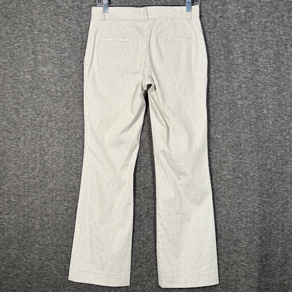 L'Autre Chose Metallic Silver Shimmer Flare Pants Womens US 4 IT 40 - Picture 6 of 15